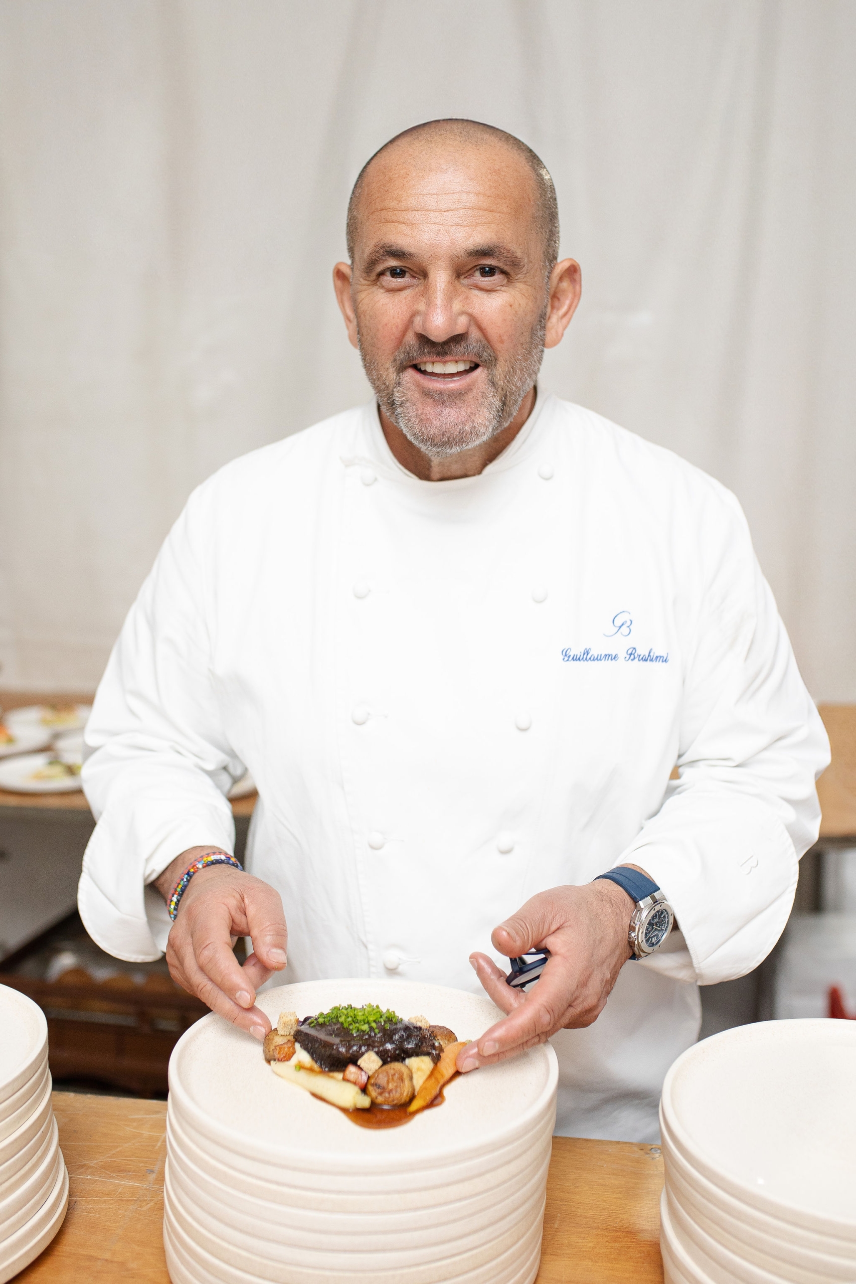 Chef Guillaume Brahimi fine dining dish, brought to life by Ultimo Catering at the Gold Series Dinner Perth luxury fundraiser.